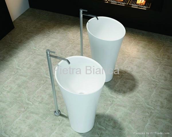 Free Standing Solid Surface Basin PB2198 2