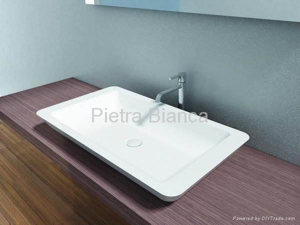 Delicacy Solid Surface Bathroom Sink PB2060
