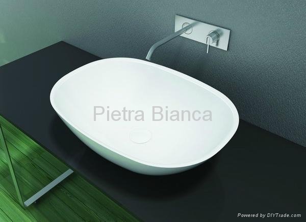 Radient Solid Surface Artificial Stone Basins PB2058  3