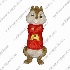 alvin chipmunk mascot costume