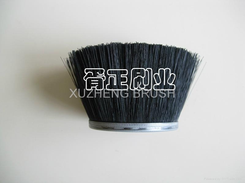 Polypropylene bristle cup shape strip brushes