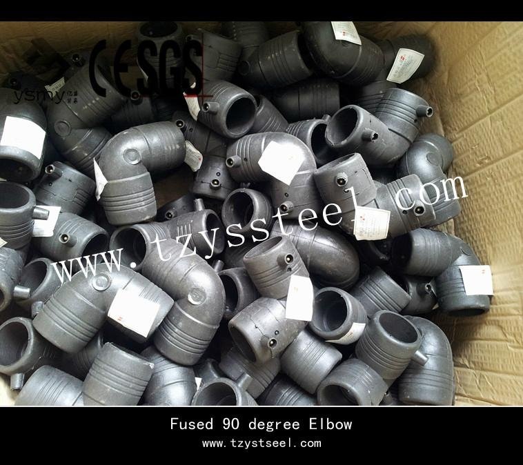 Electric Hot-melt Polyethylene Pipe Fused 90 Degree Elbow 3