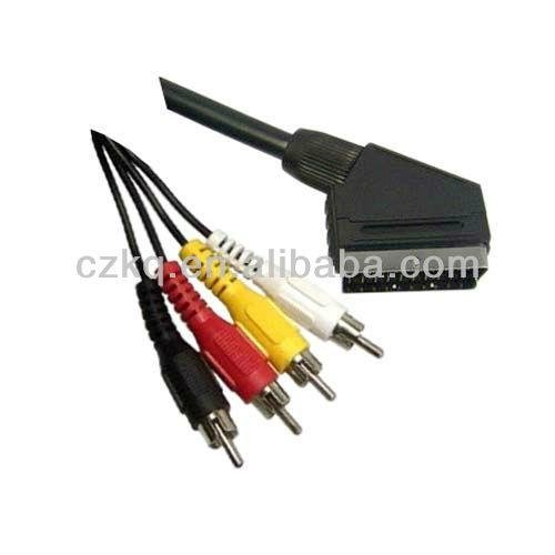 scart cable to 4rca plug
