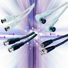 coaxial cable with connector rf tv
