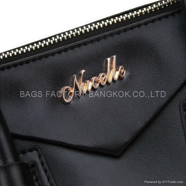 Genuine leather Lady hobos bag Black bags factory bangkok  4