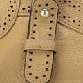 Genuine Leather handbag Apricot 4