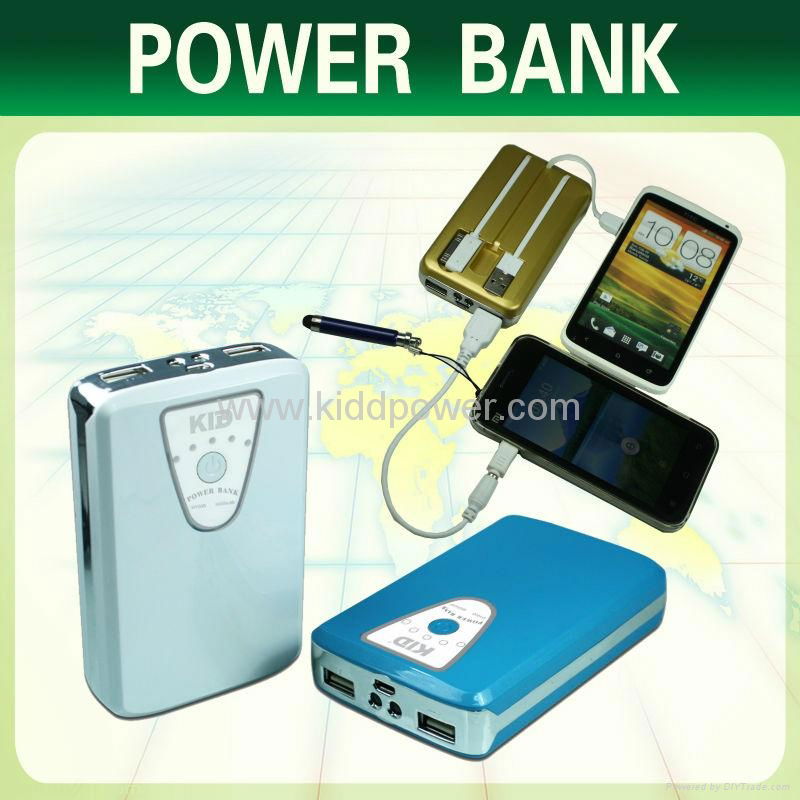 9000mAh Double USB Extra Power Bank for iPad iPhone Cell Phone(Y3G)