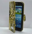 new arrival leather case for Samsung Galaxy S3 Tiger pattern wallet style 1