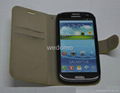 new arrival leather case for Samsung Galaxy S3 Tiger pattern wallet style 2