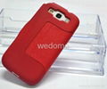 Red PU leather case for samsung Galaxy