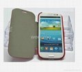 Red PU leather case for samsung Galaxy S3 SAM-PB05 2