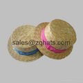 Natural Wheat boater straw hat for adult children 1