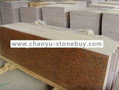 Maple red granite counter top