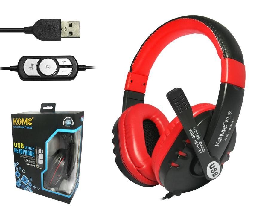USB Stereo Headphone with Noice Cancelling Microphone (KOMC) KM-8300