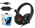 USB Multimedia Headphone with LED Light (KOMC) KM-9700