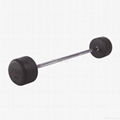 Fixed rubber barbell