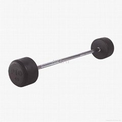 Fixed rubber barbell 