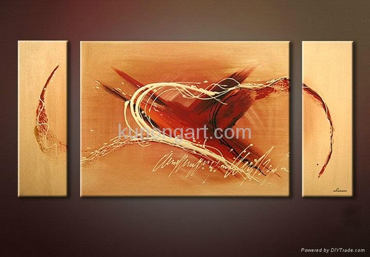 Canvas Arts Abstract Group Oil Paintings with Stretched Frame 2