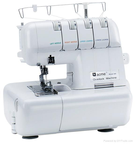 Domestic 4-thread overlock sewing machine with coverstitch