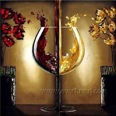 Hand-painted Wine Oil Painting