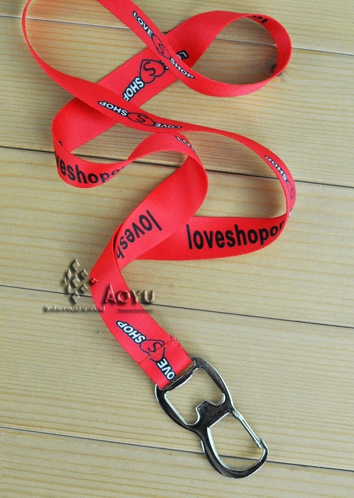 bottle opener lanyard with heat transfer printing for beer exhibition  3