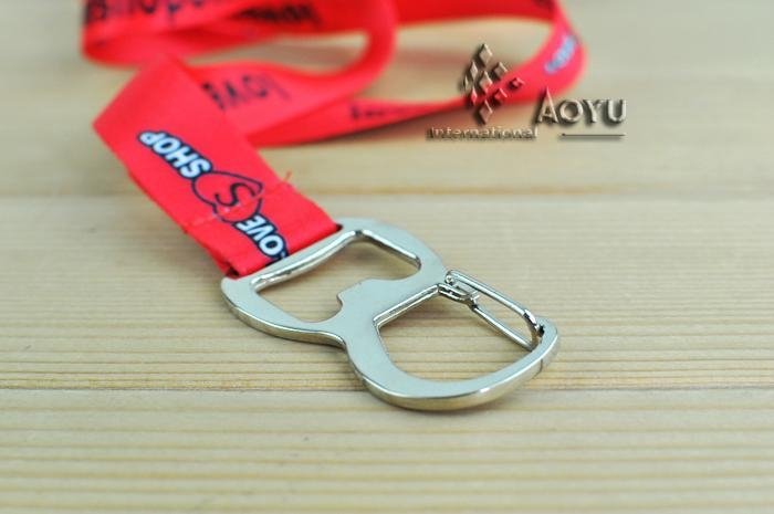 bottle opener lanyard with heat transfer printing for beer exhibition  4