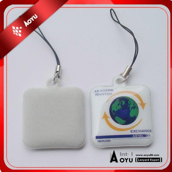 PVC mobile phone cleaner for promotion with custom shape  