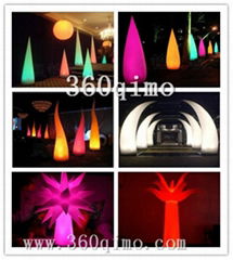 Hot Custom Colorful Inflatable Lighting decoration Cone