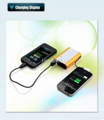 portable power bank with 9600mAH capacity and muti connector for mobile device