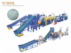 PET bottle washing and recycling production line