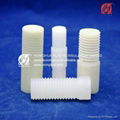 White PP plastic bar processing Machine screw