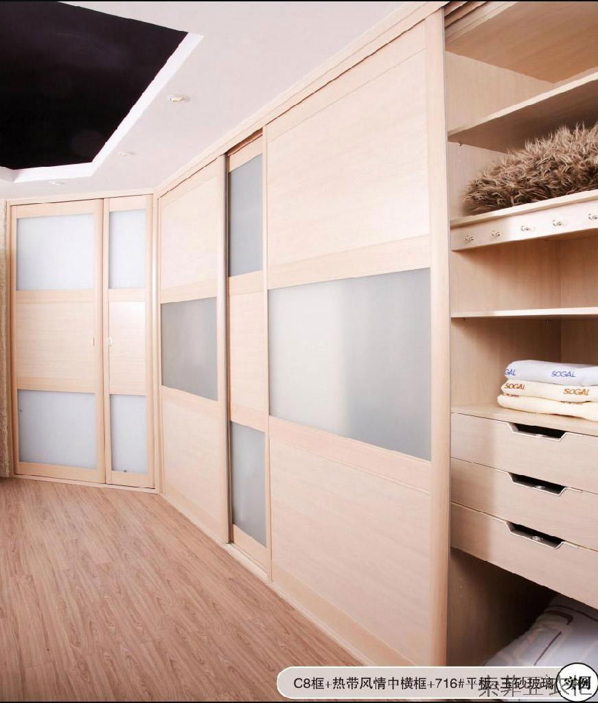 Melamine MDF Sliding door wardrobes-Modern Wardrobe Closets in bedroom 3