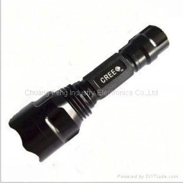 High power C8 led flshlight 5modes aluminum reflector Q5/T6 led torch