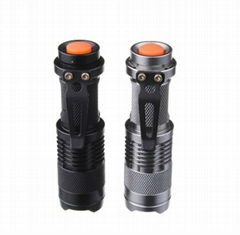 Focused led flashlight mini led torch 3w tactiacl flashlight 