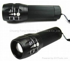Adjustable led flashlight zoom aluminum mini led torch