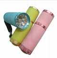 Hot sell 9led flashlight fluorescence led torch promotion flashlight 2