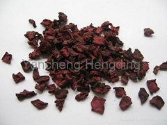 Dehydrated beet root cut