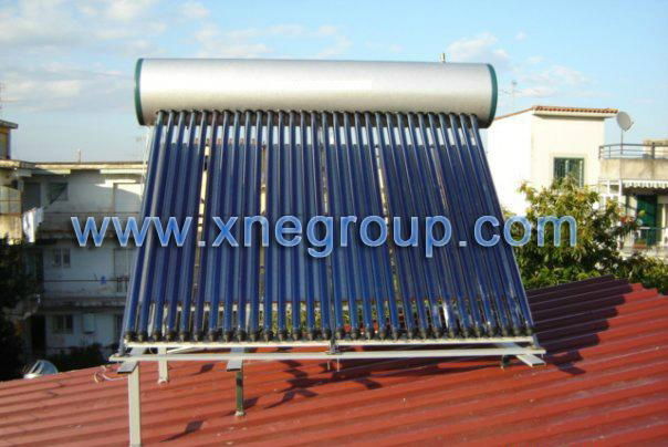 Porcelain Enamel Pressurized Heat Pipe Solar Water Heater 3