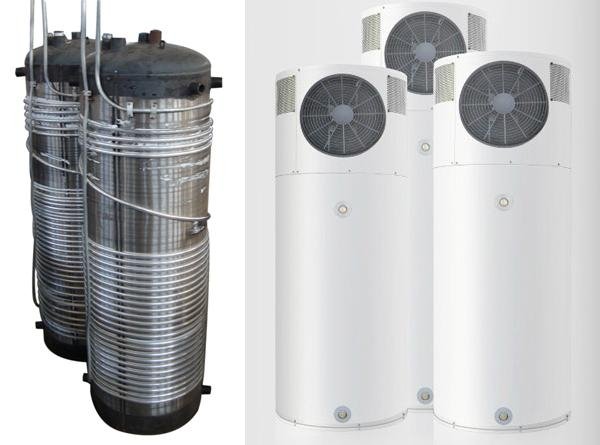 Compact heat pump aluminium coil water tank 1