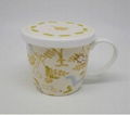 lovely design ceramic mug with lids 3