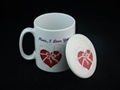 lovely design ceramic coffee mug with lid 2