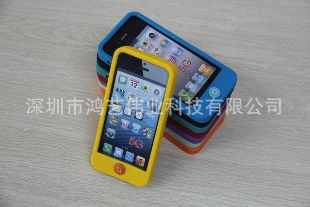 Production and supply of iphone5 smart beans mobile phone set of silica gel prot 2