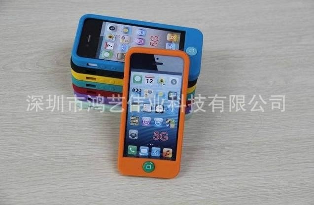 Production and supply of iphone5 smart beans mobile phone set of silica gel prot 5