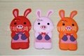 The new long ear rabbit silicone mobile phone sets, apple mobile phone sets 2