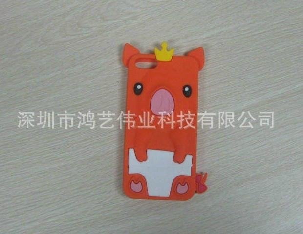 Production and supply of crown pig silicone mobile phone sets,mobile phone shell 3