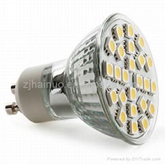 24 smd5050 3.6w gu10 led light glass body