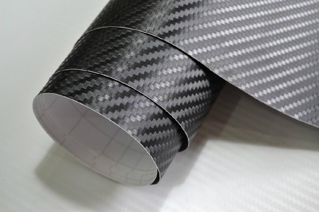 3D black carbon fiber vinyl with air free drain 0.15mm high quaity free shipping