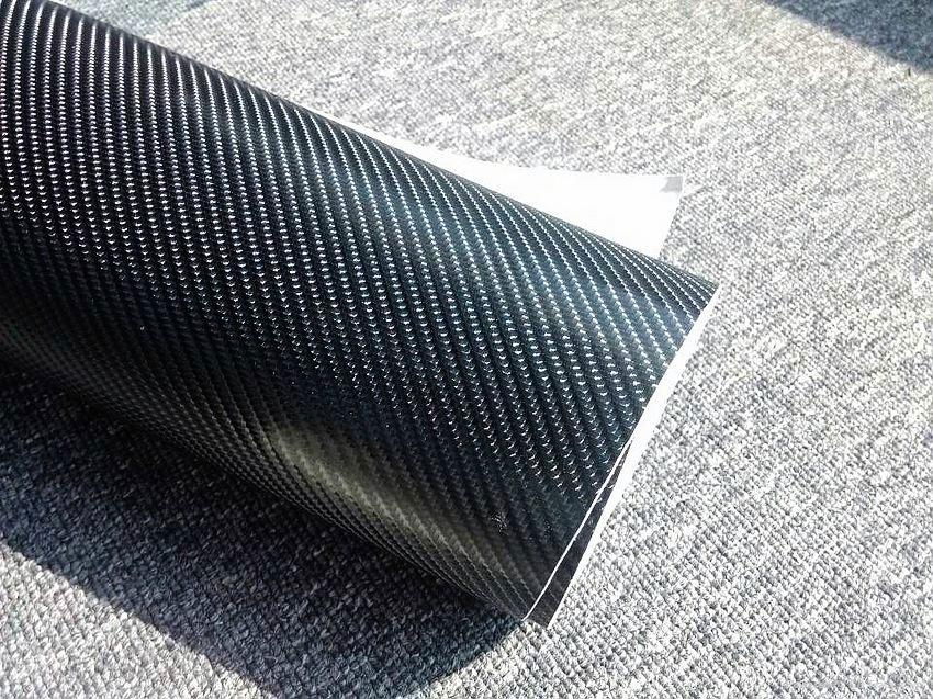 4D Black Carbon Fiber Newest car vinyl film with air-free bubbles