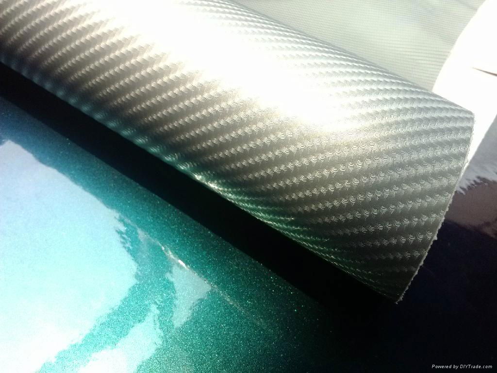 4D Black Carbon Fiber Newest car vinyl film with air-free bubbles 3