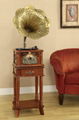 Wooden Gramophone with Radio and USB